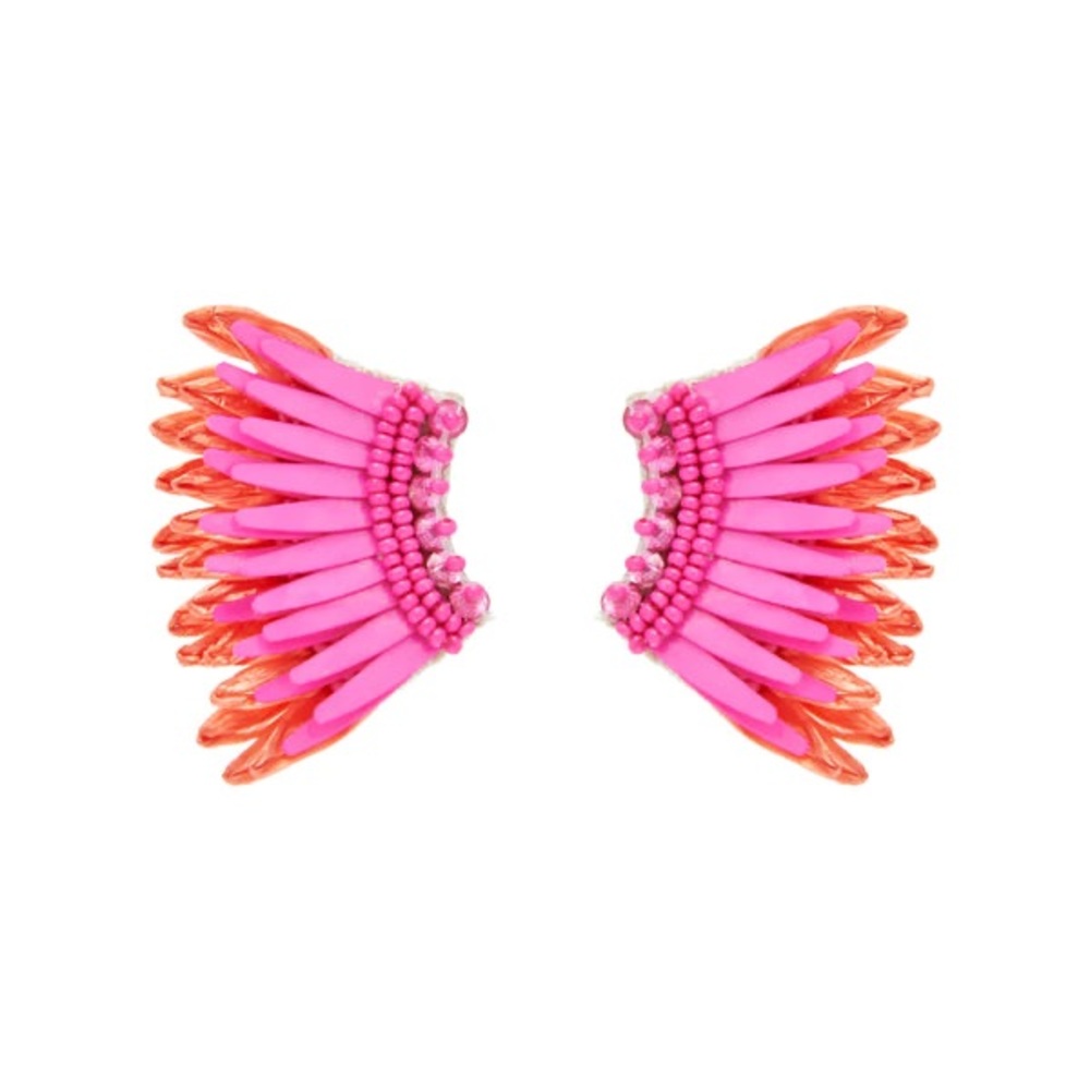Pink and Orange Mignonne Gavigan Wing Earrings